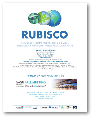 RUBISCO SFA researchers share the latest Earth system science results at the American Geophysical Union (AGU) Fall Meeting in New Orleans